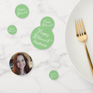 Elegant Sage Green Happy Retirement Party Confetti