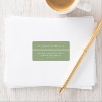 Elegant Sage Green Large RSVP Address
