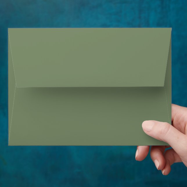 Elegant Sage Green Matching Envelope (Hand)