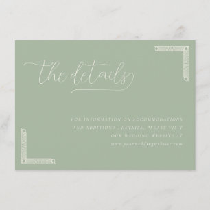 Elegant Sage Green Minimalist Enclosure Card