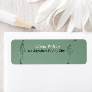 Elegant Sage Green Minimalist Graduation 2026 Return Address Label