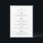 Elegant Sage Green Monogram Modern Wedding Menu<br><div class="desc">Modern wedding menus featuring a clean design with serif and script fonts.</div>