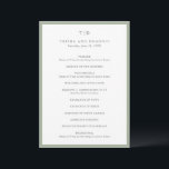 Elegant Sage Green Monogram Modern Wedding Program<br><div class="desc">Modern wedding programs featuring a clean design with serif and script fonts.</div>