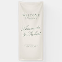 Elegant Sage Green Old Money Wedding Welcome