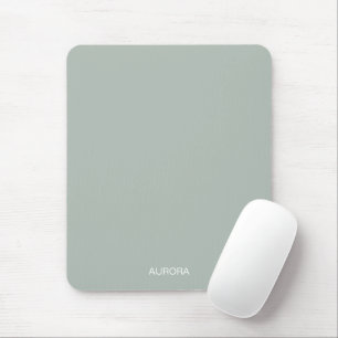 Elegant Sage Green Personalized Name -  Mouse Pad
