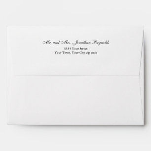 Elegant Sage Green Return Address  Envelope