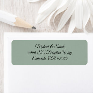 Elegant Sage Green Return Address Label