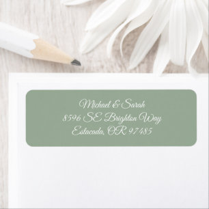 Elegant Sage Green Return Address Label