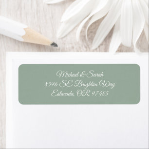 Elegant Sage Green Return Address Label
