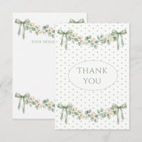 Elegant Sage Green Ribbon Vintage Personalised