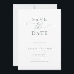 Elegant Sage Green Save the Date Invitation<br><div class="desc">Beautiful and elegant Save the Date.  Fully customisable with names,  dates,  location and colours to match your wedding theme.</div>