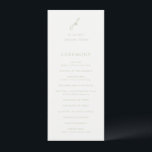 Elegant Sage Green Script Monogram Wedding Program<br><div class="desc">Elegant wedding program featuring a classic design with your monogram in a script font along with your details in a traditional serif font.</div>