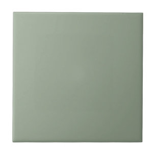 Elegant Sage Green Solid Colour Ceramic Tile