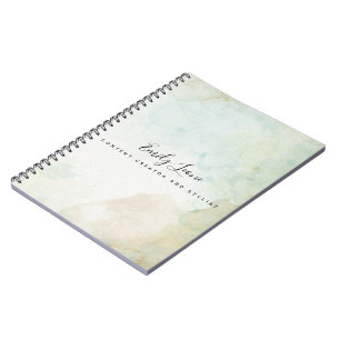 Elegant Sage Green Watercolor Notebook