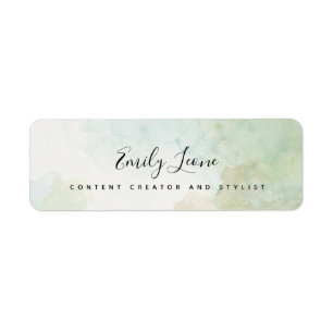 Elegant Sage Green Watercolor Return Address Label