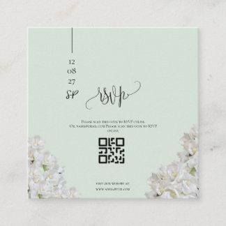 Elegant Sage Green Wedding enclosure  card