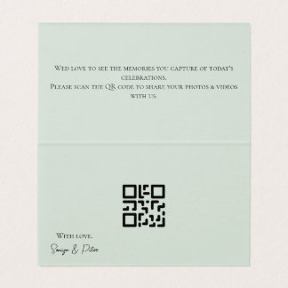 Elegant Sage Green Wedding enclosure  card