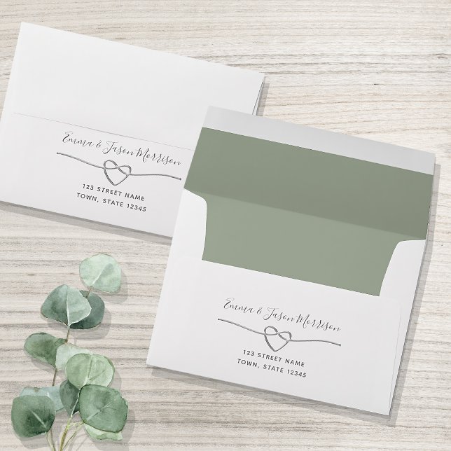 Elegant Sage Green Wedding Envelope (Creator Uploaded)