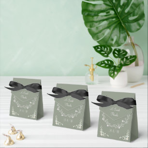 Elegant Sage Green Wedding Favour Box
