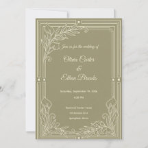 Elegant Sage Green Wedding Invitation Template