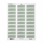 Elegant Sage Green Wedding Return Address Label