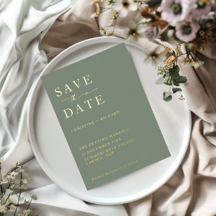 Elegant Sage green Wedding Save the Date 