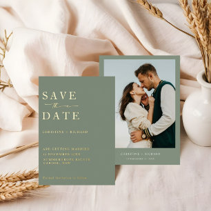 Elegant Sage green Wedding Save the Date 