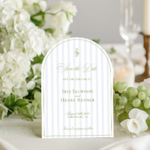 Elegant Sage Green Wedding Save The Date Card
