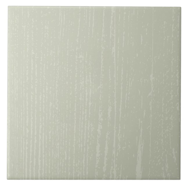 Elegant Sage Green Wood Grain Ceramic Tile (Front)