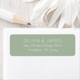 Elegant Sage Minimalist Return Address Label