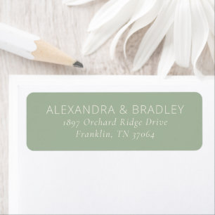 Elegant Sage Minimalist Typographic Return Address Label