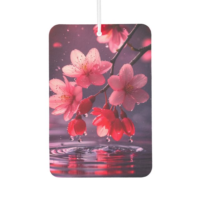 Elegant Sakura Blossom Phone Case – Dreamy Japanes Car Air Freshener (Front)