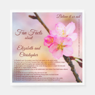 Elegant Sakura Cherry Blossoms And Fun Facts Napkin