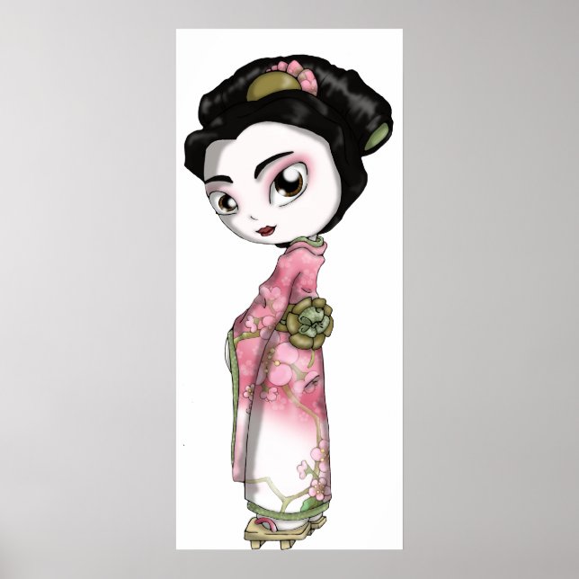 Elegant Sakura Geisha Poster (Front)