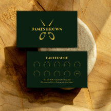 Elegant Salon Green and Gold Barbershop
