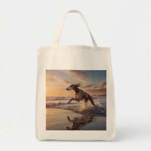 Elegant Saluki Grocery Tote Bag