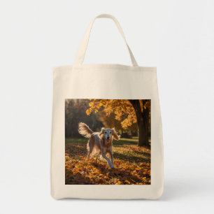 Elegant Saluki Grocery Tote Bag
