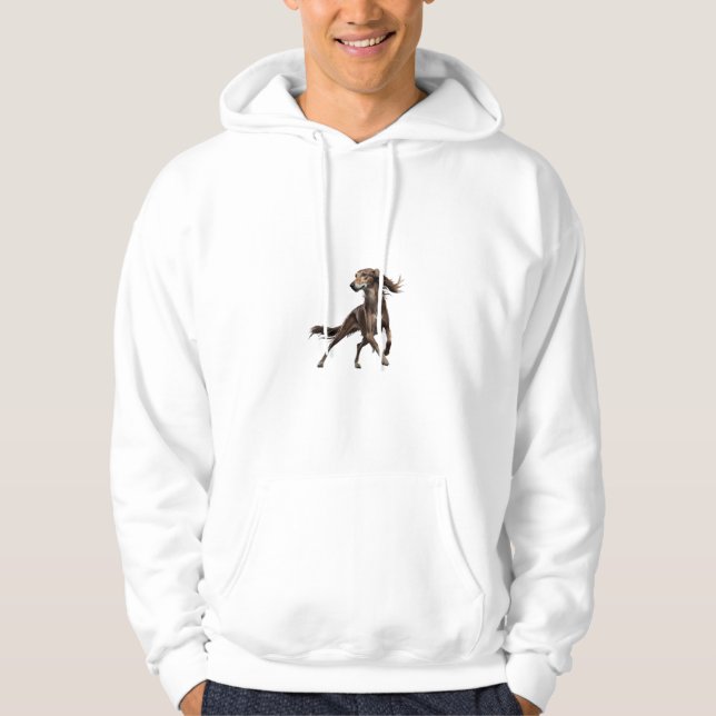 Elegant Saluki Hoodie (Front)
