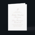 Elegant Sandy Neutral Traditional Wedding Program<br><div class="desc">Classic style wedding programs featuring a simple and timeless design with elegant script and traditional serif fonts.</div>