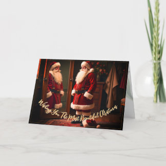 Elegant Santa Christmas Holiday Card
