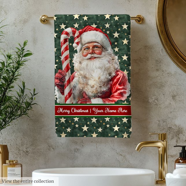 Elegant Santa Claus Bath Towel Christmas Set (Elegant Santa Claus Bath Towel Christmas Set)