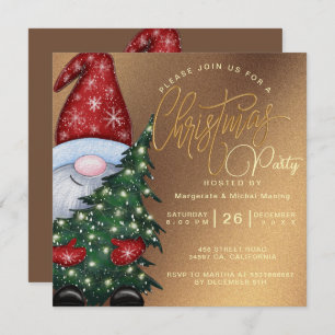 Elegant Santa Claus Christmas Party Invitation