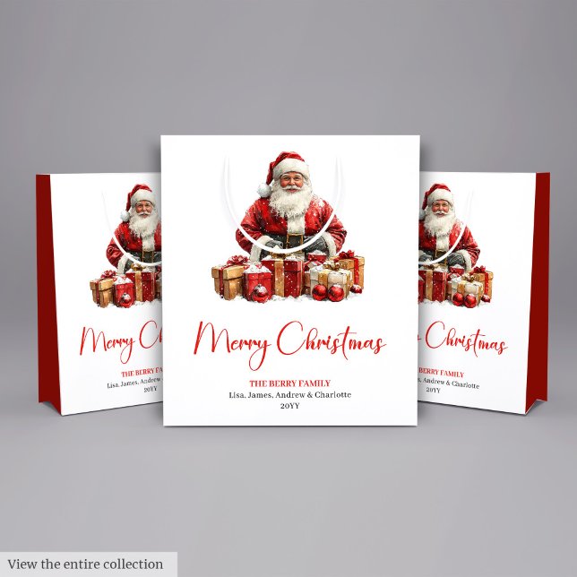 Elegant Santa Claus Minimalist Cosy Christmas Bag (Elegant Santa Claus Minimalist Cozy Christmas Bag)