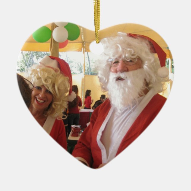 Elegant Santa Collection. Ceramic Ornament (Front)