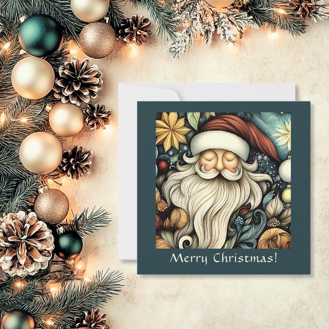 Elegant Santa Customisable Holiday Card (Elegant Santa Customizable Holiday Card)