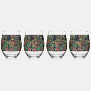 Elegant Sapphire "Ancestral Paradigm" 16oz Stemles Stemless Wine Glass