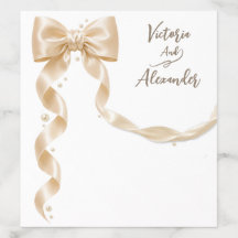 Elegant Satin Bow Wedding Envelope Liner