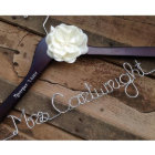 Elegant Satin Flower Bridal Wedding Hanger