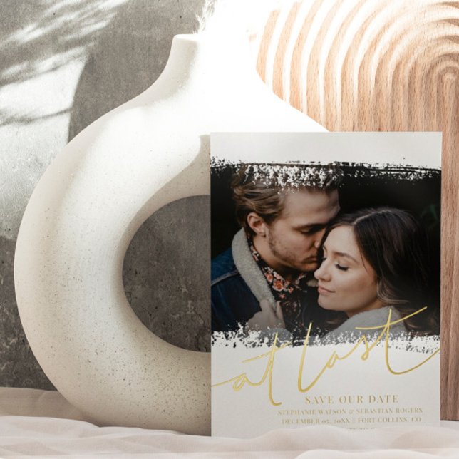 Elegant Save Our Date Real Foil & Photo (Creator Uploaded)