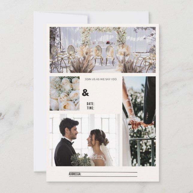 Elegant save the date card (Front)